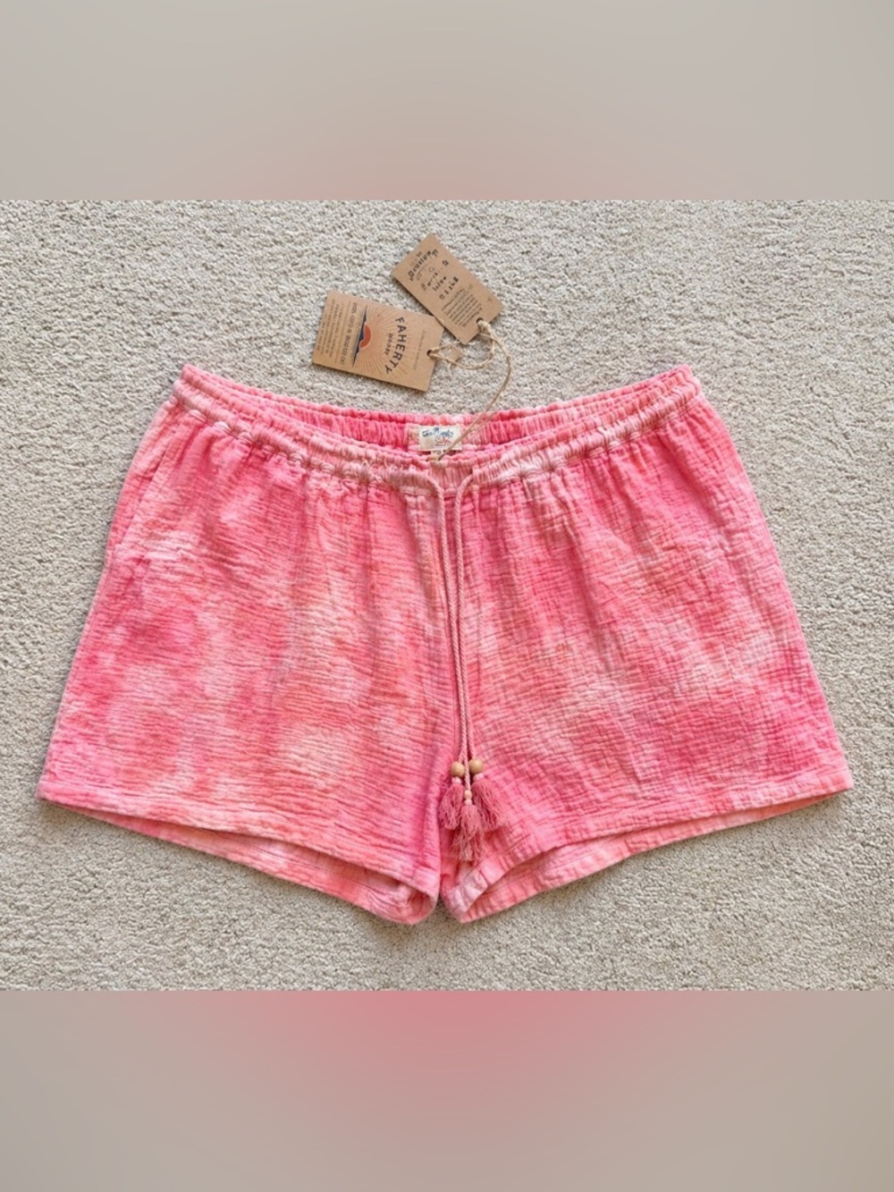 Faherty Coral Organic Cotton Gauze Bottom M